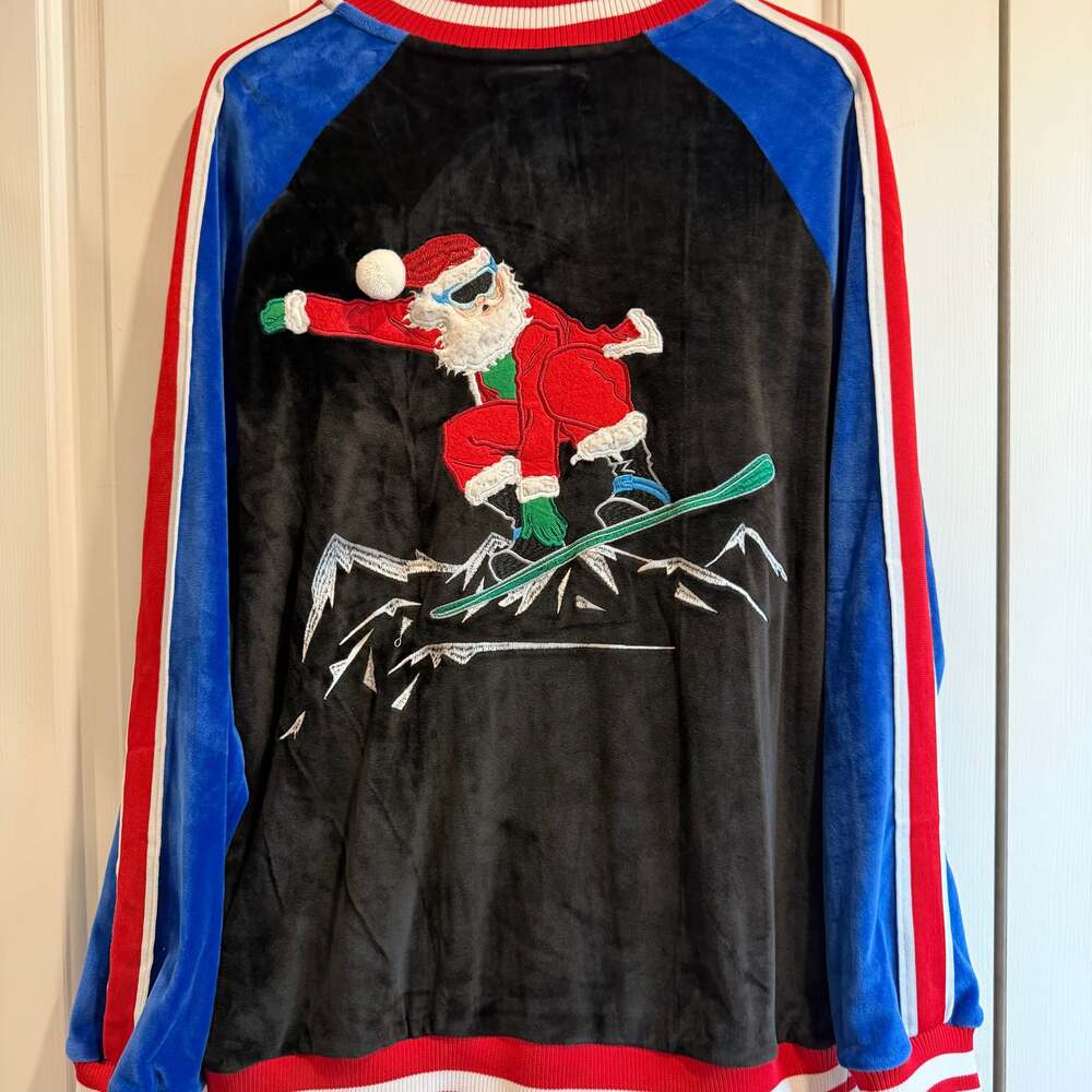Christmas Velour Track Jacket